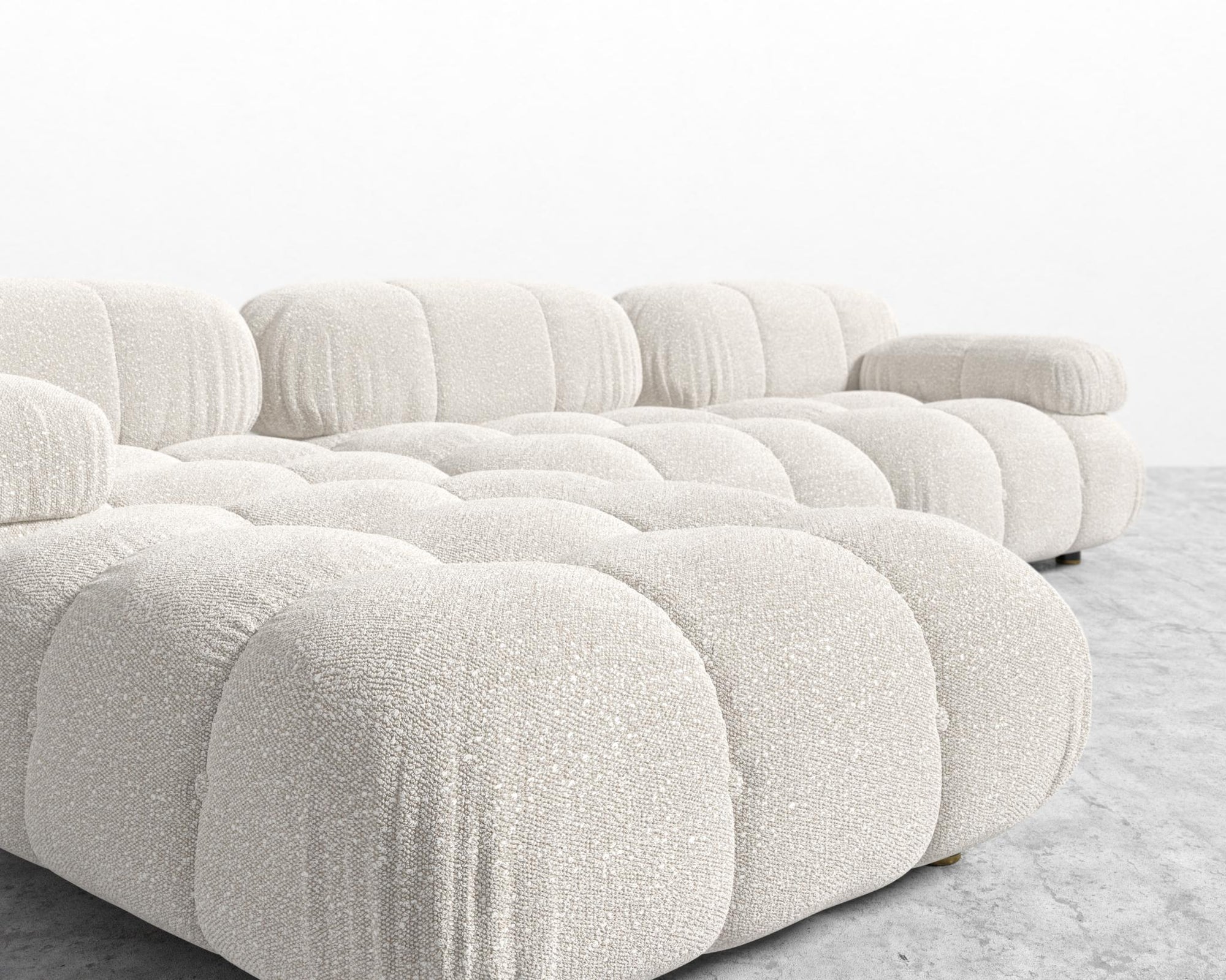 Belia Sectional Sofa - Chatou Bouclé - Pearl