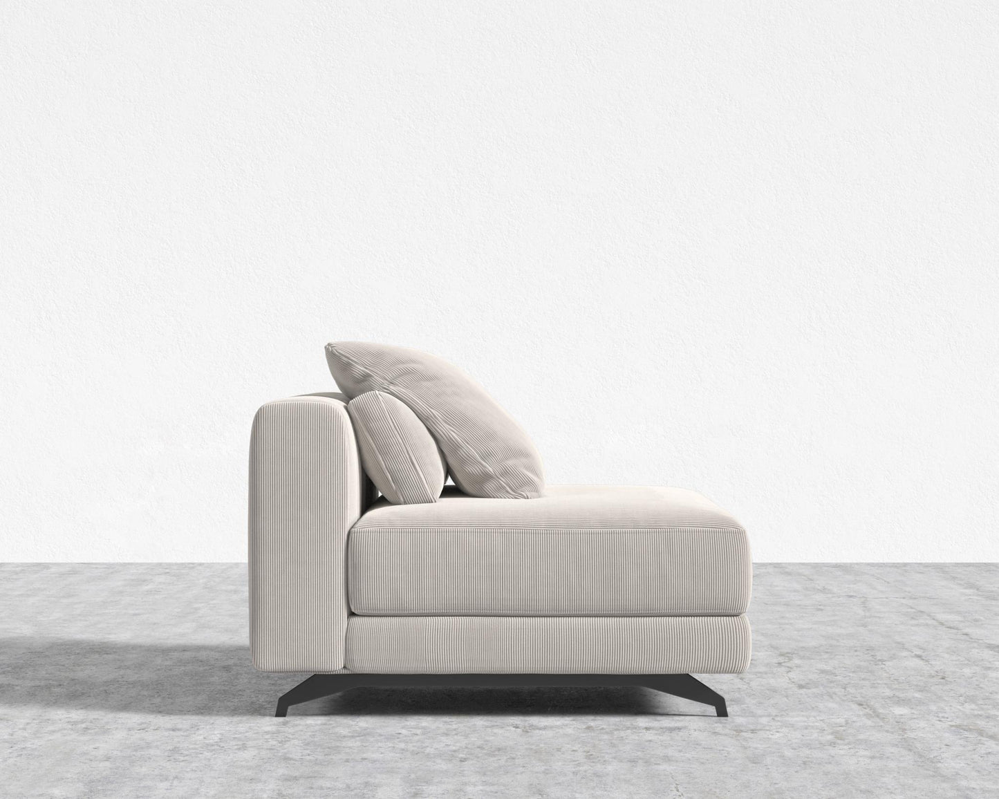 Berlin Armless - Black - Berlin, Corduroy Velvet - Clay