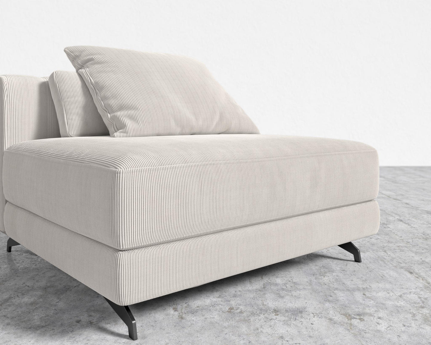 Berlin Armless - Black - Berlin, Corduroy Velvet - Clay