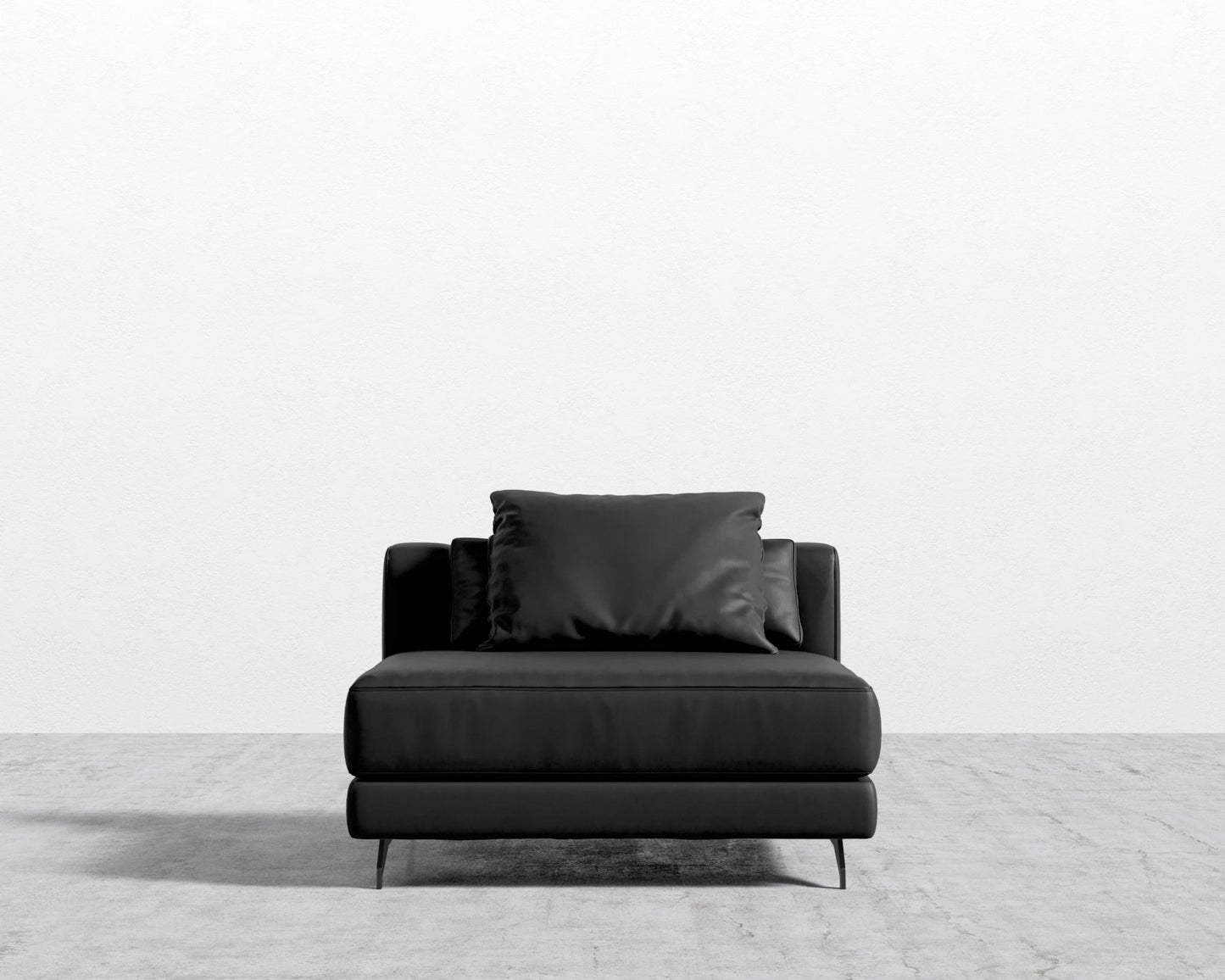 Berlin Armless - Black - Berlin, Microfiber Leather - Trento Jet Black