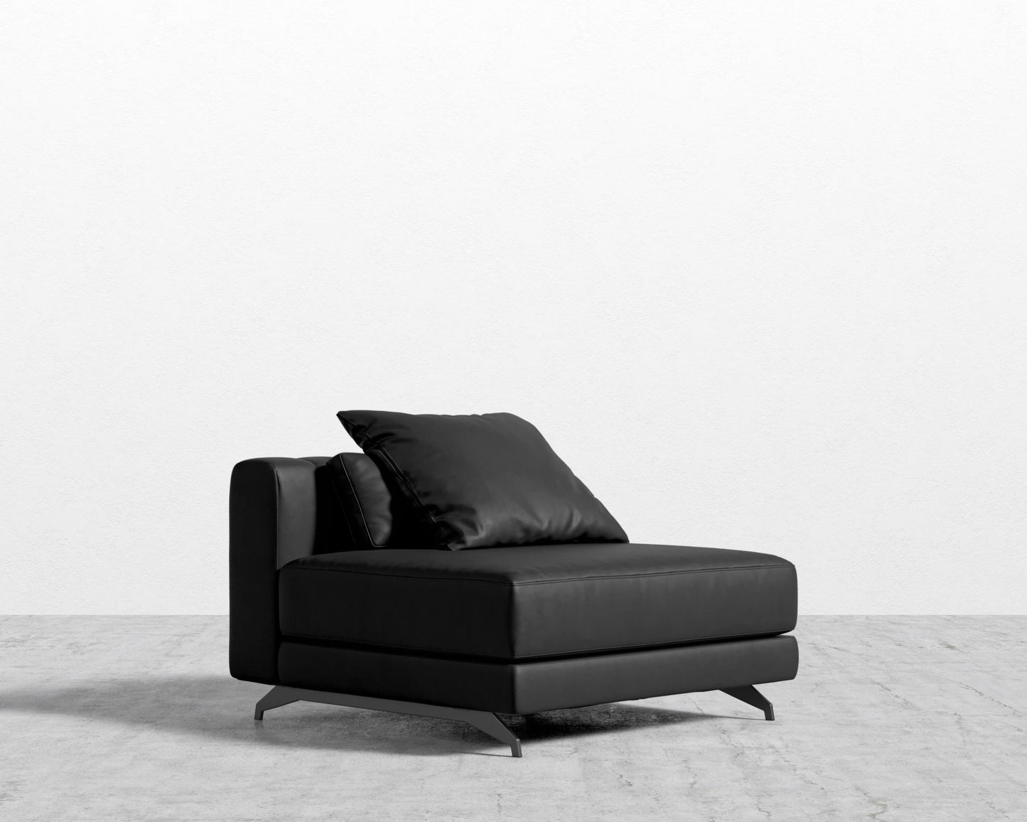 Berlin Armless - Black - Berlin, Microfiber Leather - Trento Jet Black