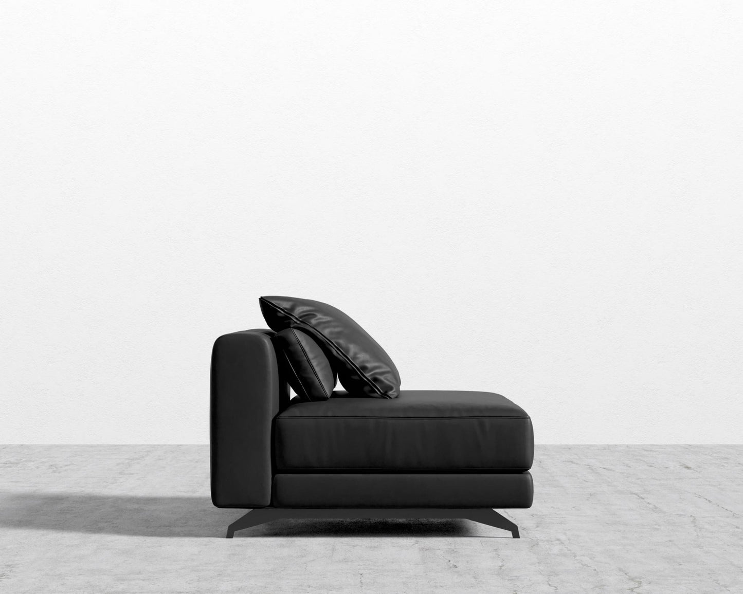 Berlin Armless - Black - Berlin, Microfiber Leather - Trento Jet Black