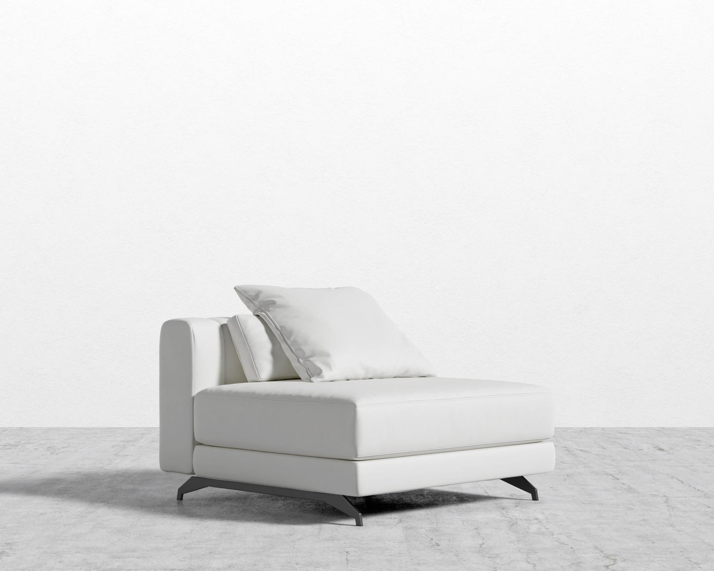 Berlin Armless - Black - Berlin, Microfiber Leather - Trento Eggshell