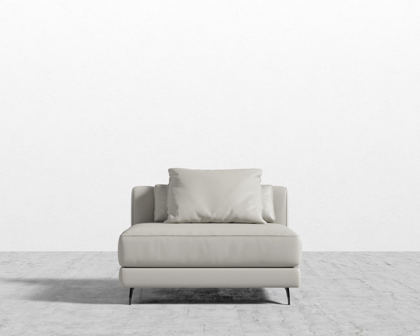 Berlin Armless - Black - Berlin, Microfiber Leather - Trento Taupe