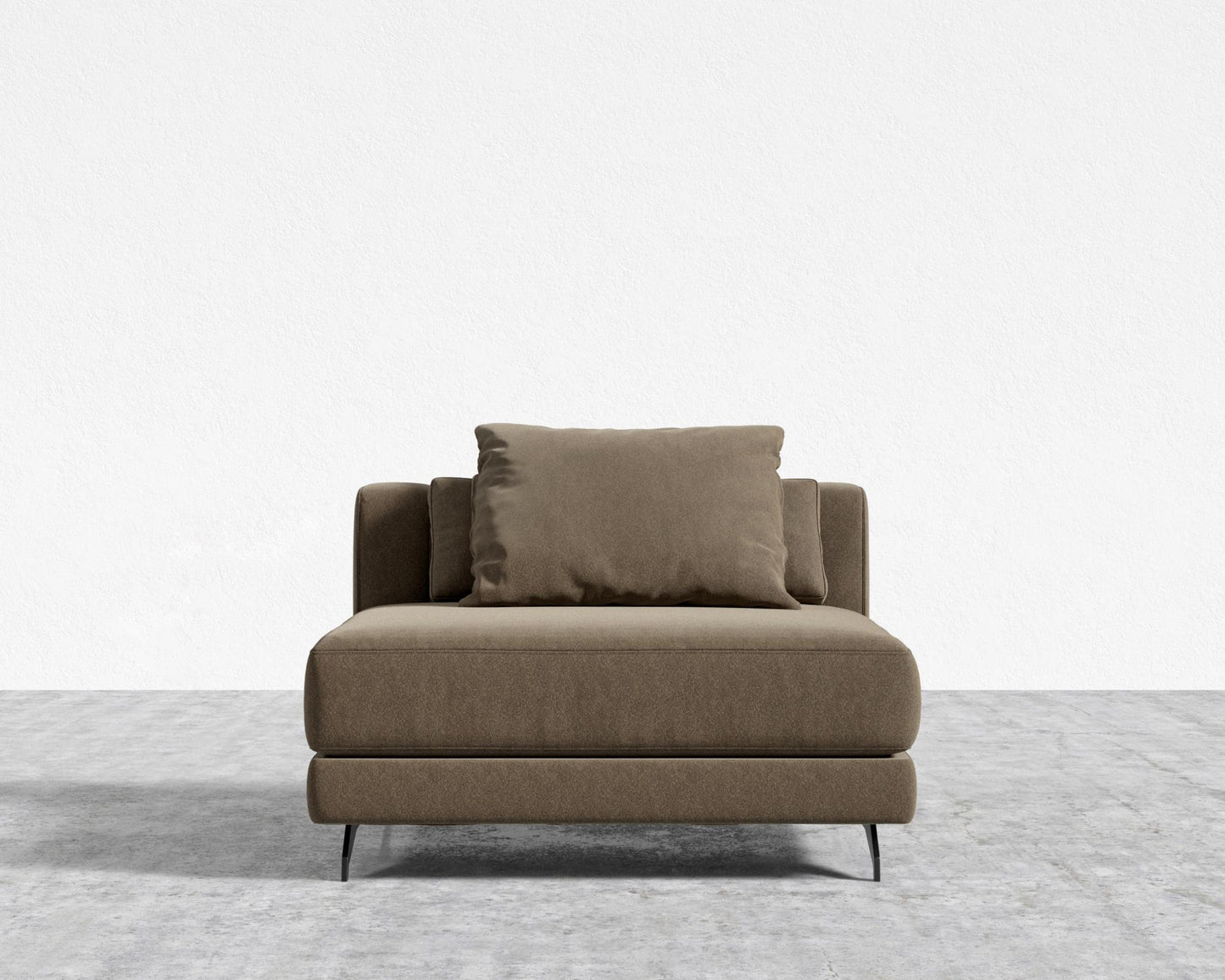 Berlin Armless - Black - Berlin, Ombra Velvet - Smoky Brown