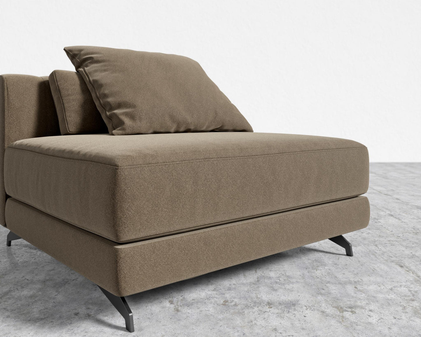 Berlin Armless - Black - Berlin, Ombra Velvet - Smoky Brown