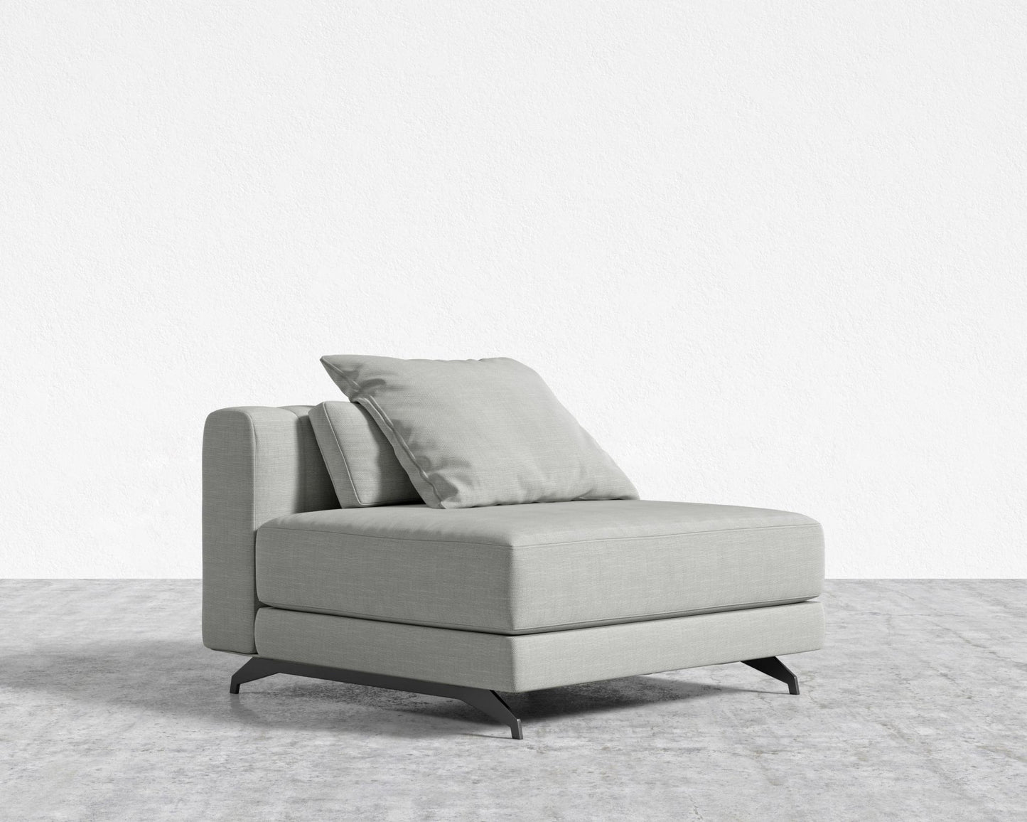 Berlin Armless - Black - Berlin, Performance Linen - Dove