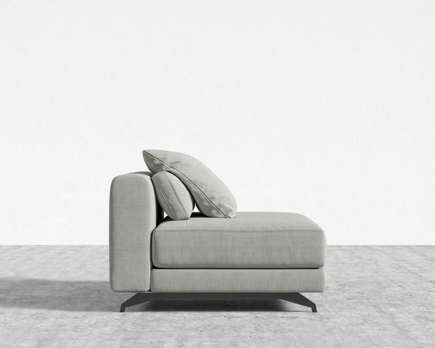 Berlin Armless - Black - Berlin, Performance Linen - Dove