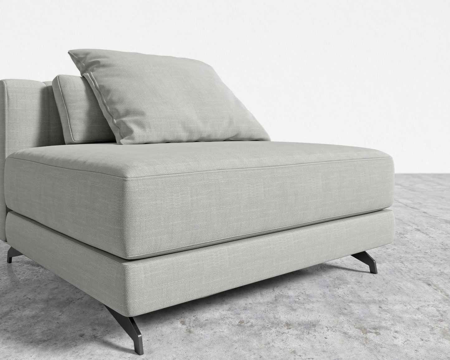 Berlin Armless - Black - Berlin, Performance Linen - Dove