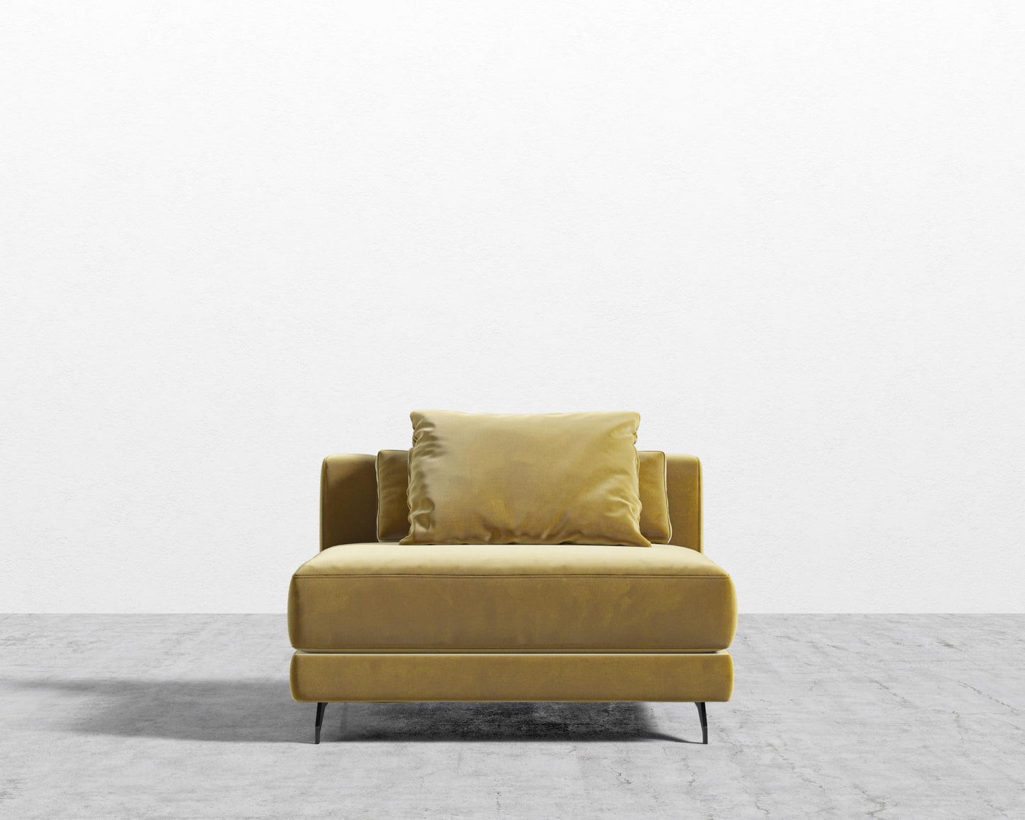 Berlin Armless - Black - Berlin, Plush Velvet - Golden Beryl