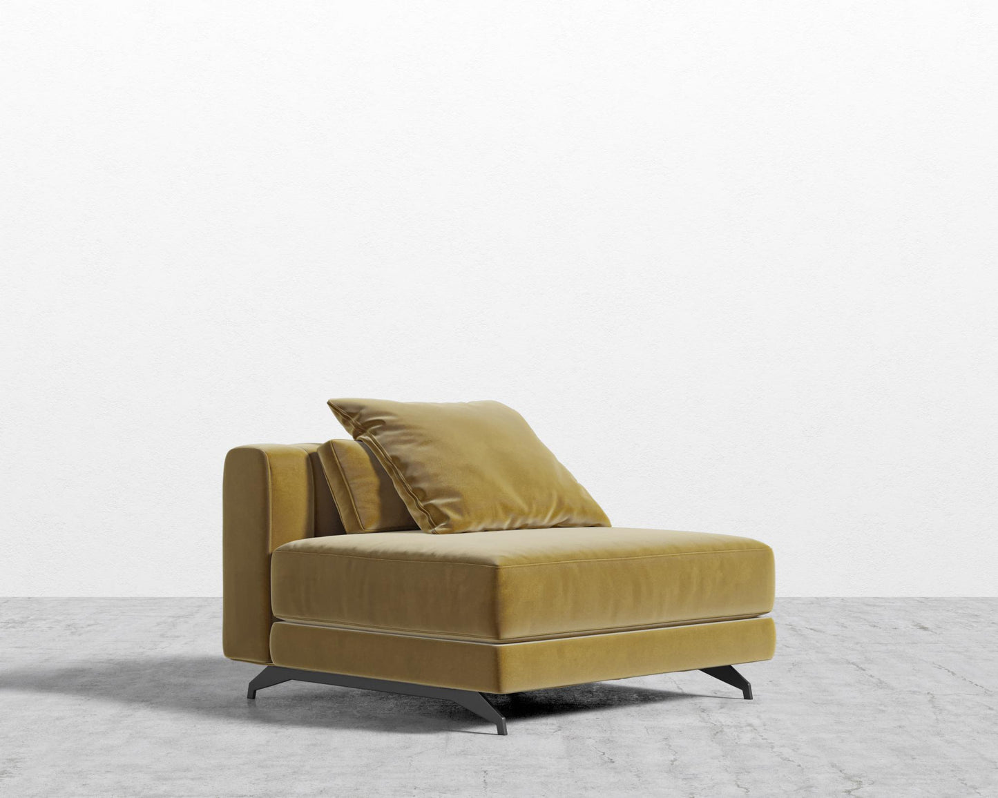 Berlin Armless - Black - Berlin, Plush Velvet - Golden Beryl