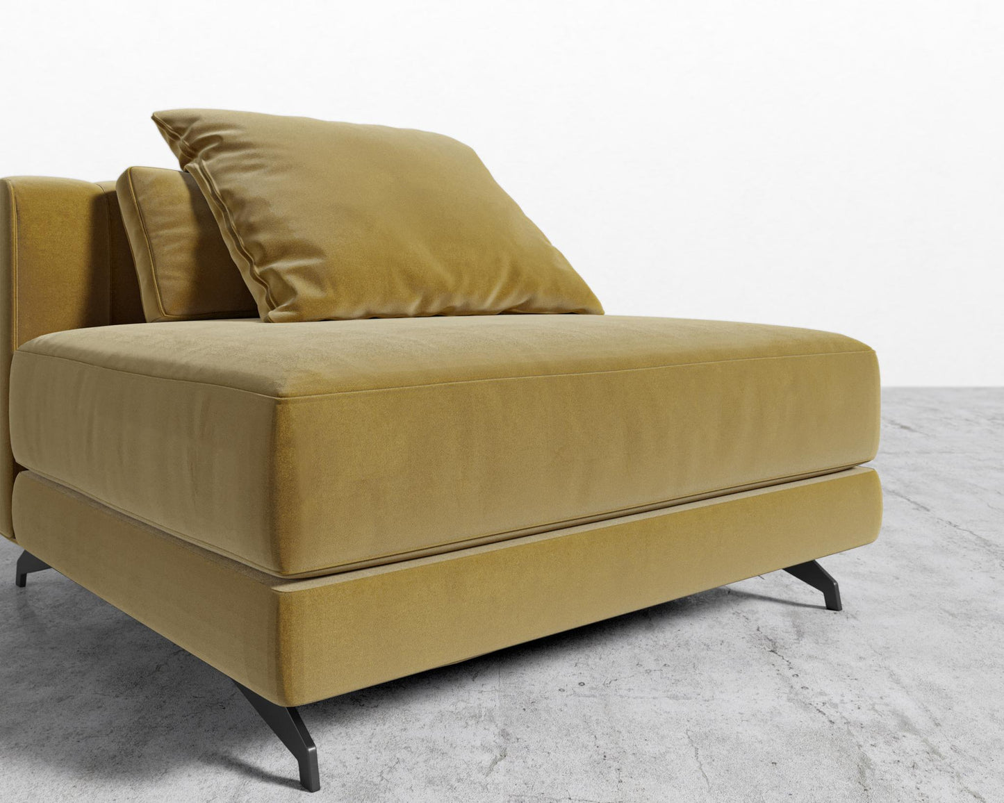 Berlin Armless - Black - Berlin, Plush Velvet - Golden Beryl