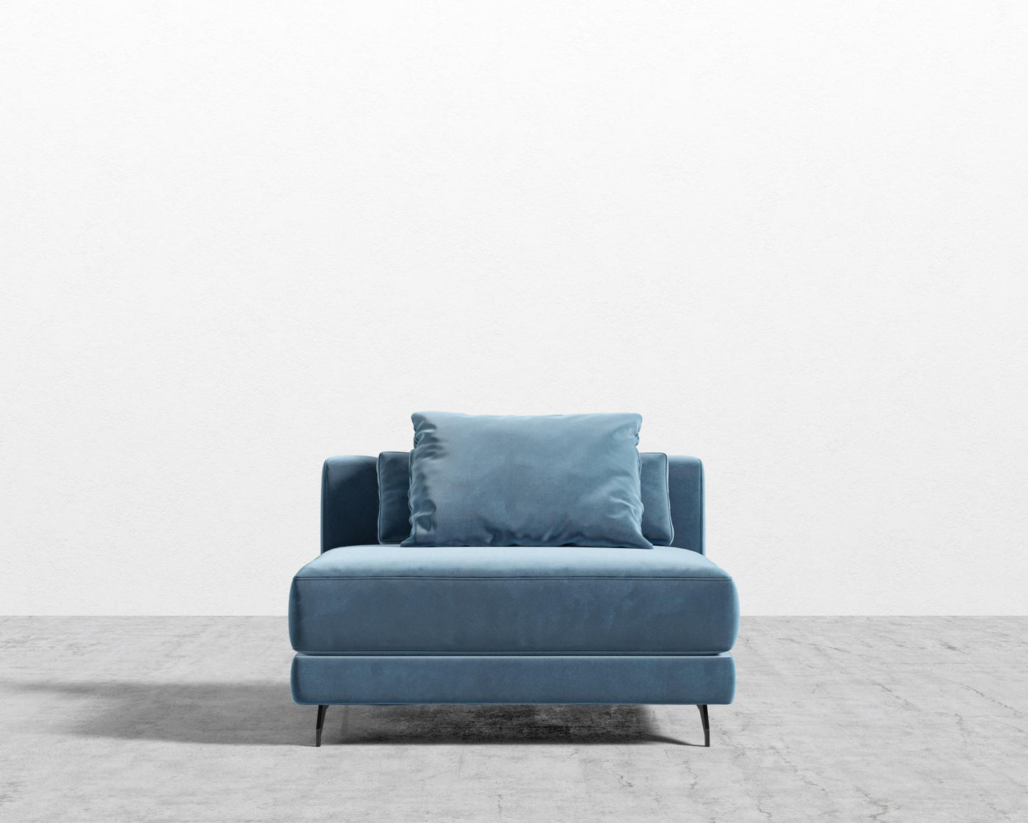 Berlin Armless - Black - Berlin, Plush Velvet - Solstice