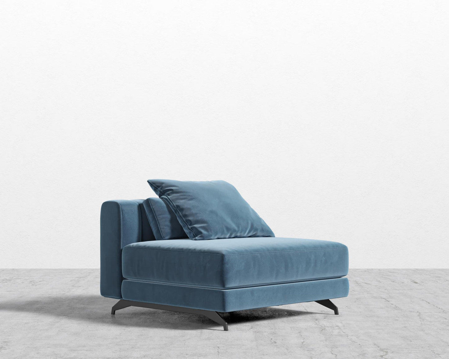 Berlin Armless - Black - Berlin, Plush Velvet - Solstice