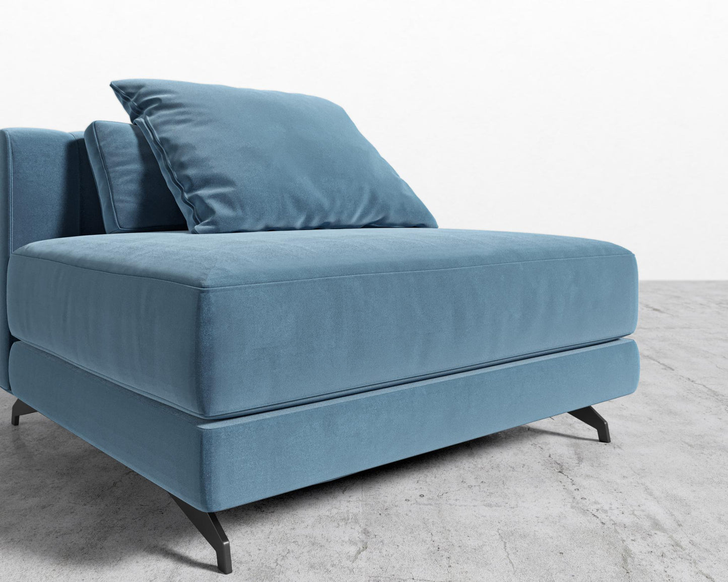 Berlin Armless - Black - Berlin, Plush Velvet - Solstice