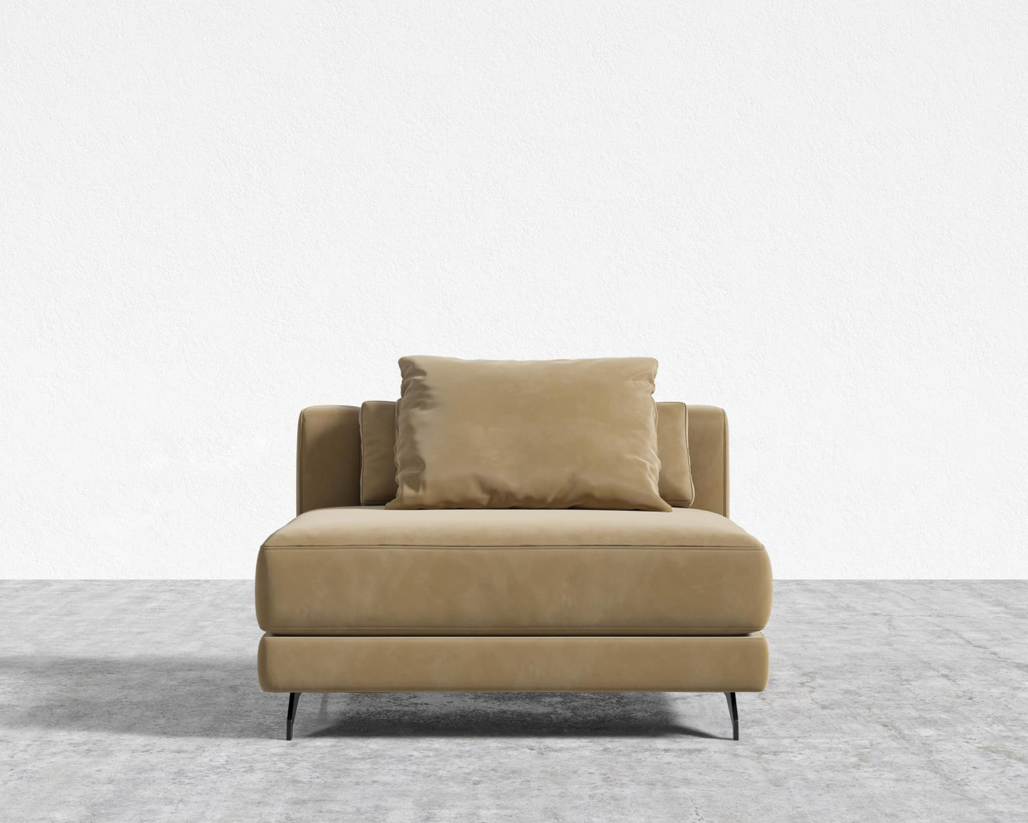 Berlin Armless - Black - Berlin, Plush Velvet - Dune