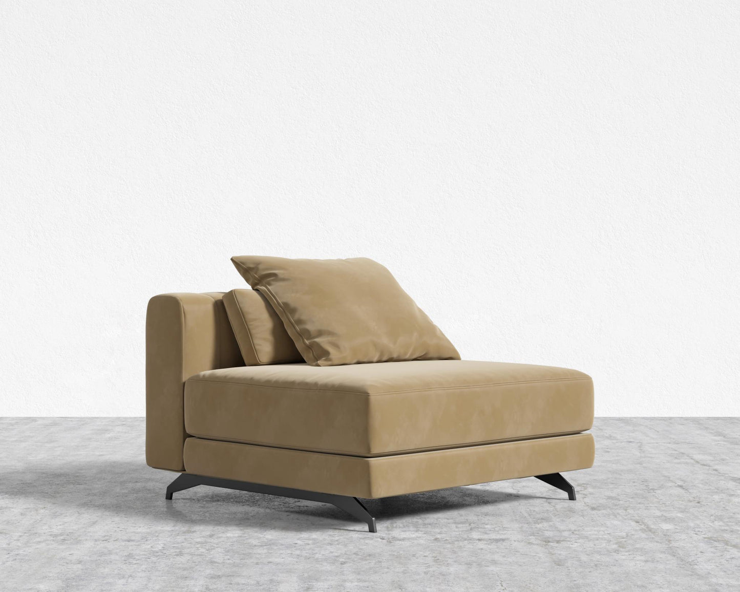 Berlin Armless - Black - Berlin, Plush Velvet - Dune