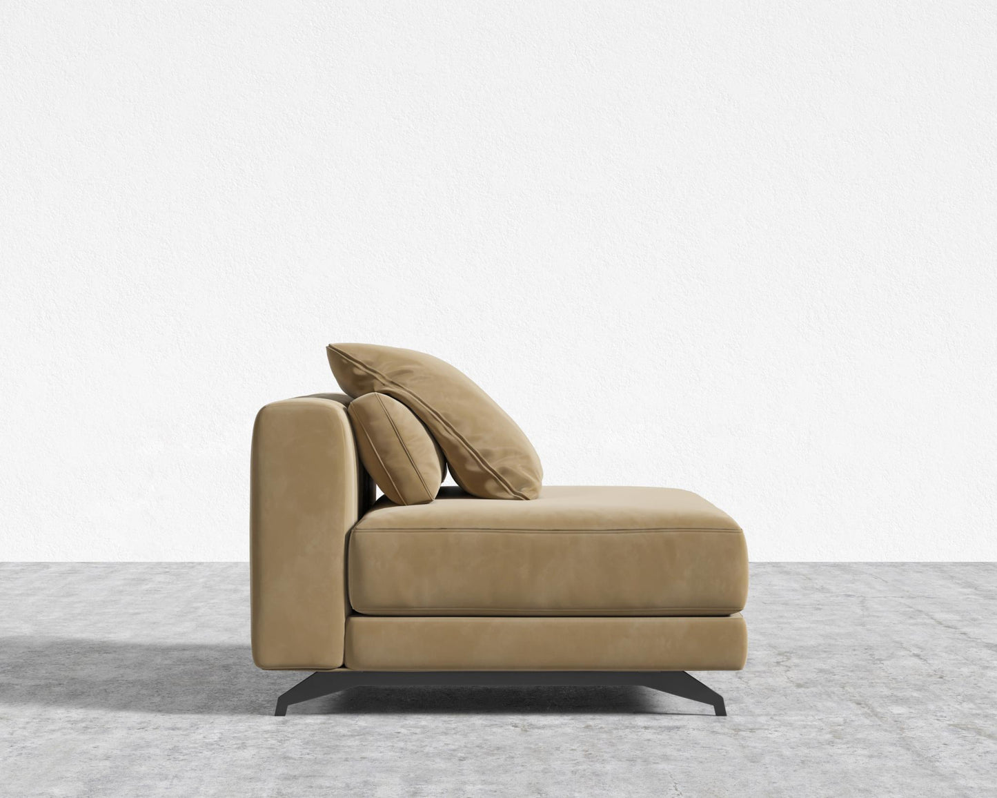 Berlin Armless - Black - Berlin, Plush Velvet - Dune