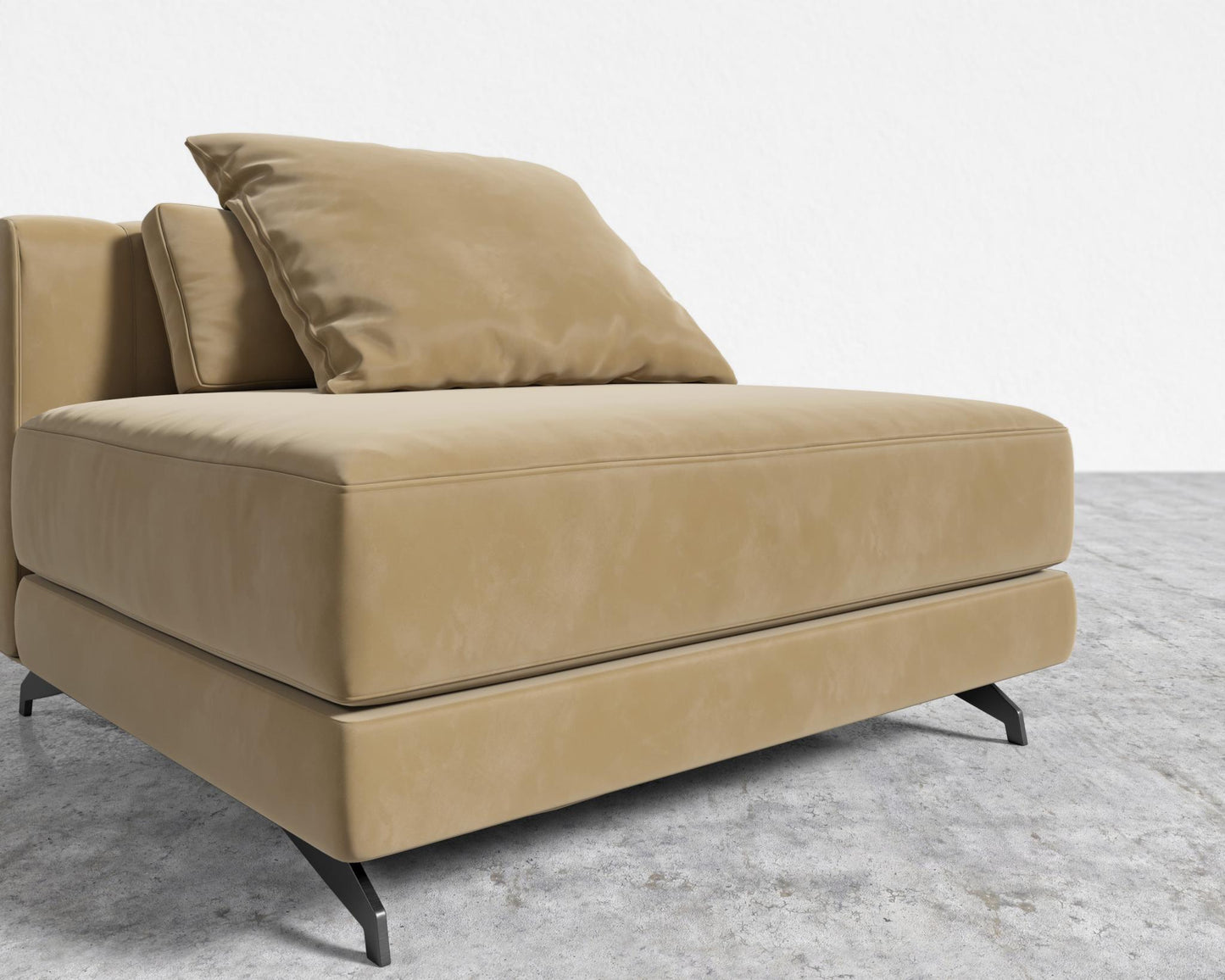 Berlin Armless - Black - Berlin, Plush Velvet - Dune