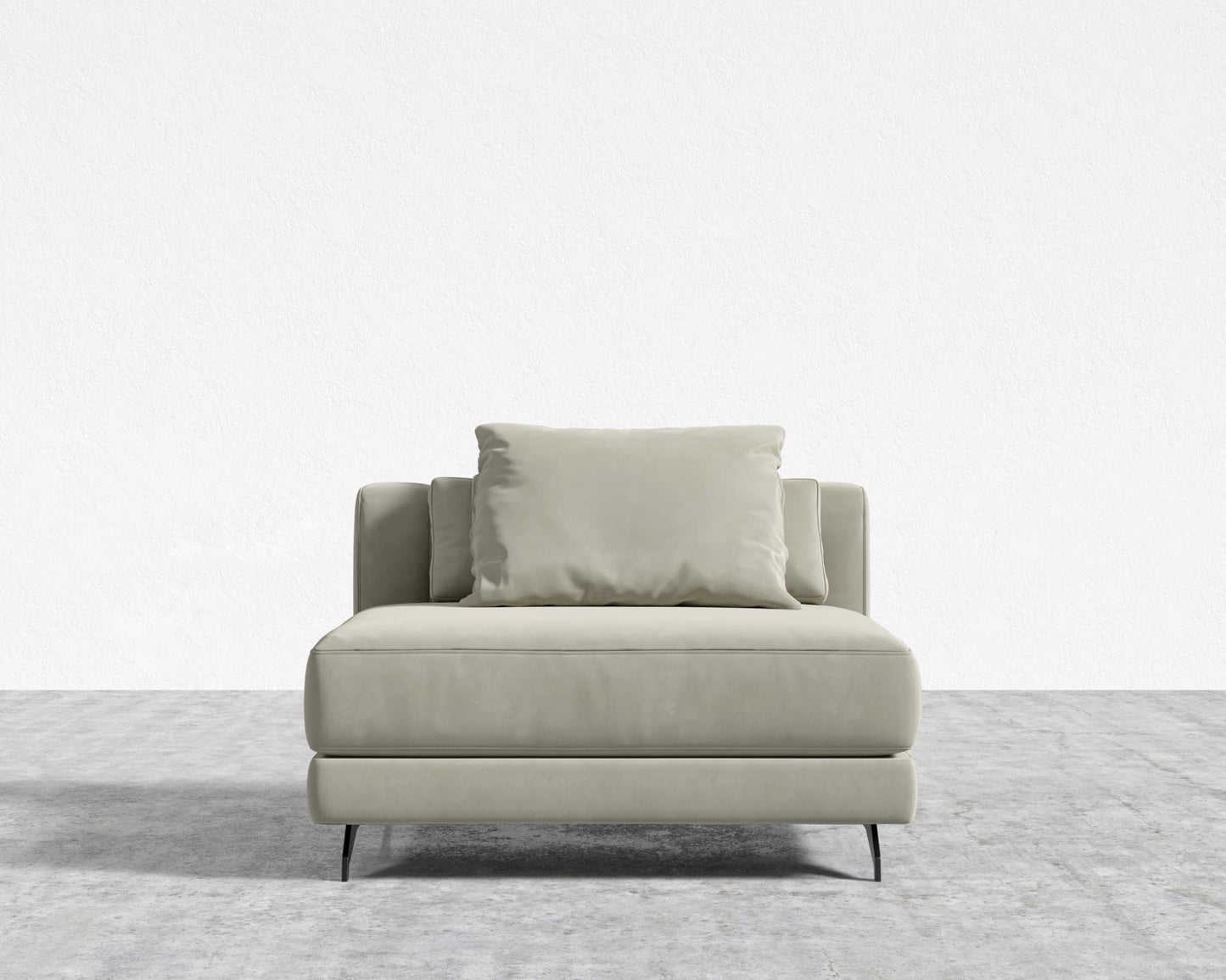 Berlin Armless - Black - Berlin, Plush Velvet - Oat