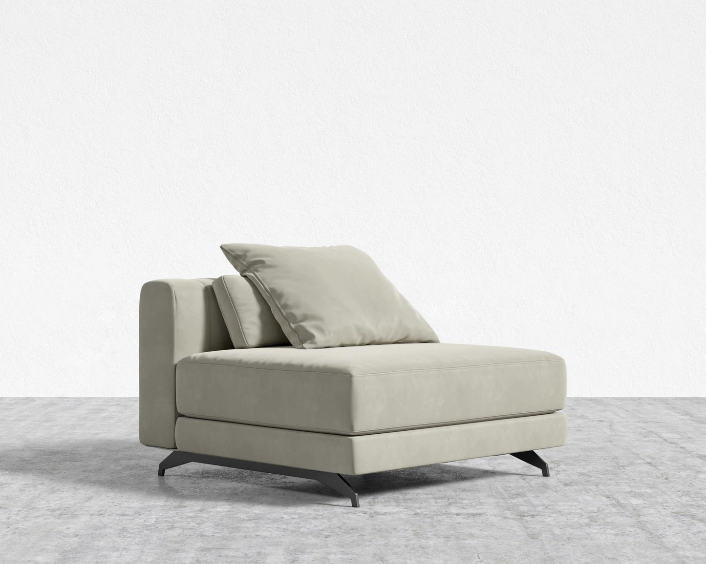 Berlin Armless - Black - Berlin, Plush Velvet - Oat