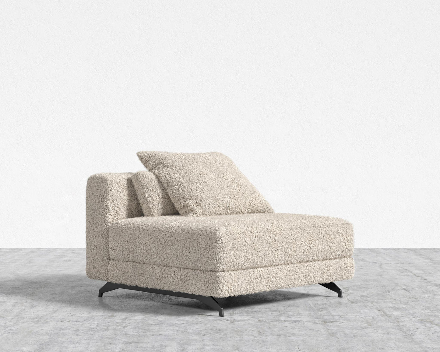 Berlin Armless - Black - Berlin, Shearling - Almond