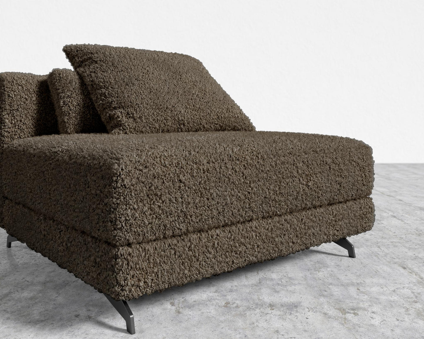 Berlin Armless - Black - Berlin, Shearling - Espresso