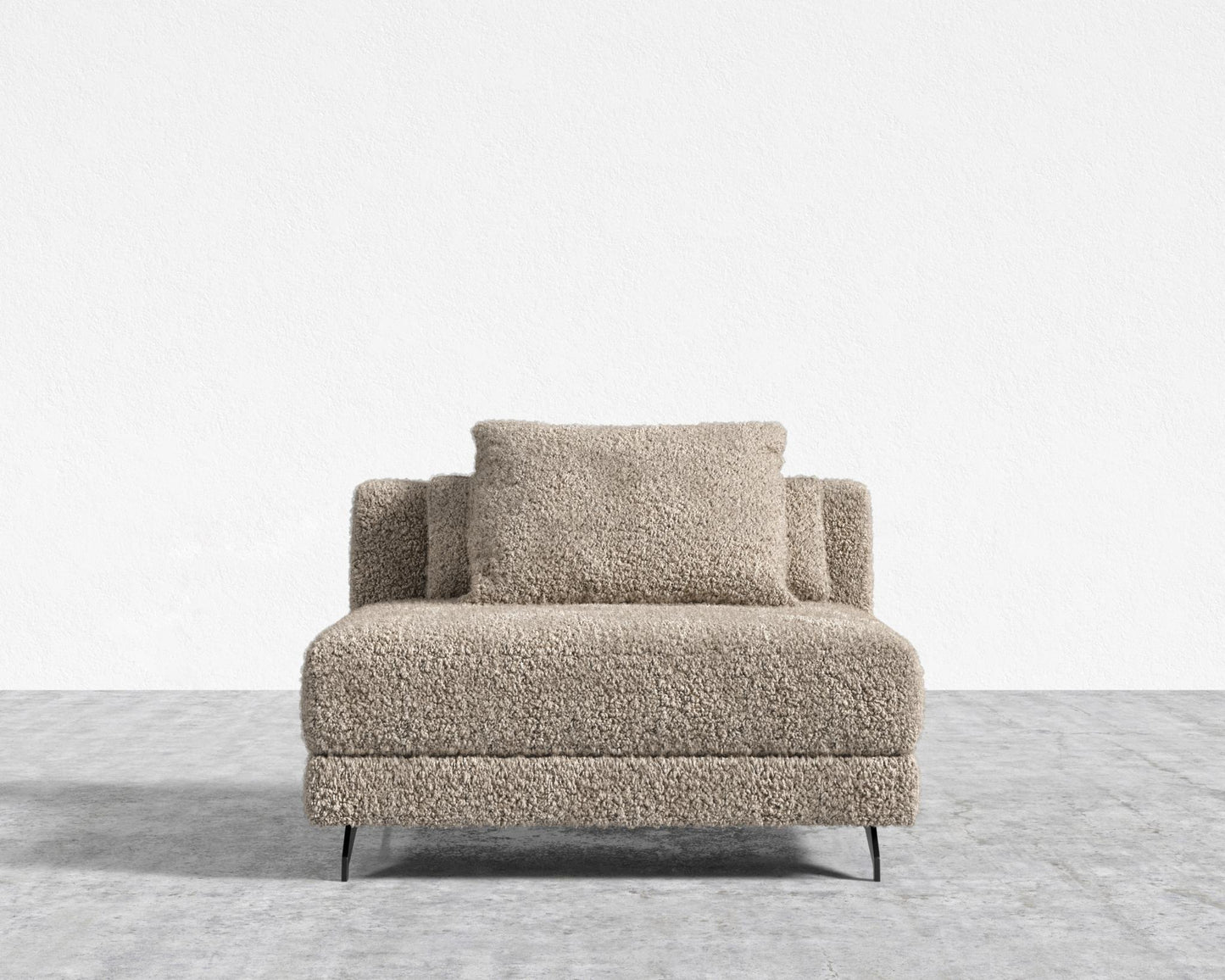 Berlin Armless - Black - Berlin, Shearling - Fawn