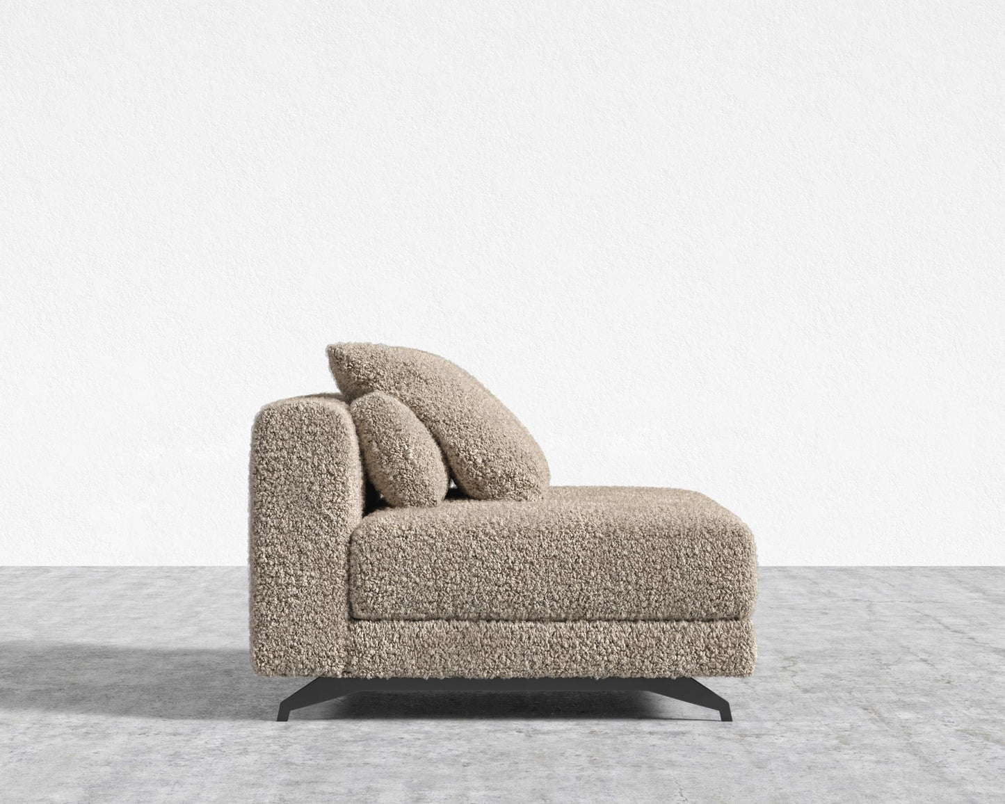 Berlin Armless - Black - Berlin, Shearling - Fawn