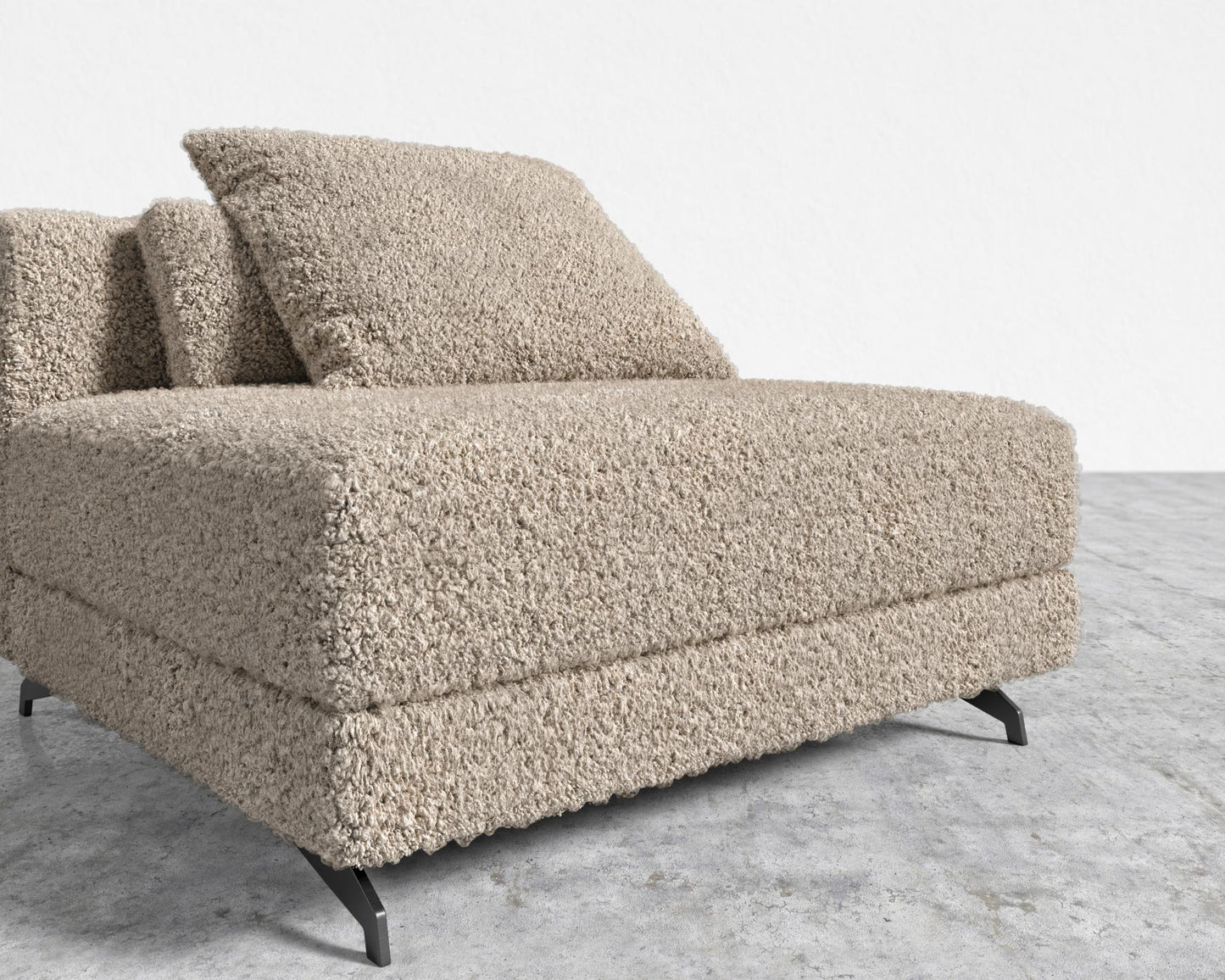 Berlin Armless - Black - Berlin, Shearling - Fawn