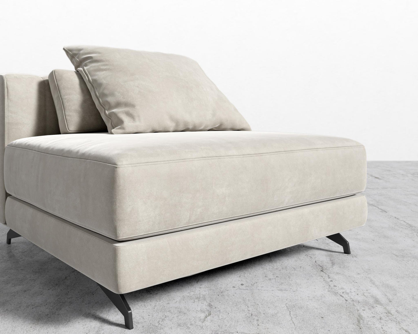 Berlin Armless - Black - Berlin, Venice Vegan Suede - Latte