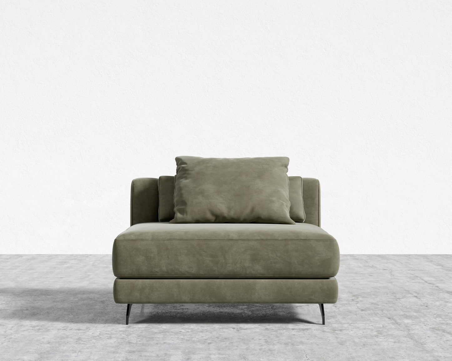 Berlin Armless - Black - Berlin, Venice Vegan Suede - Sage