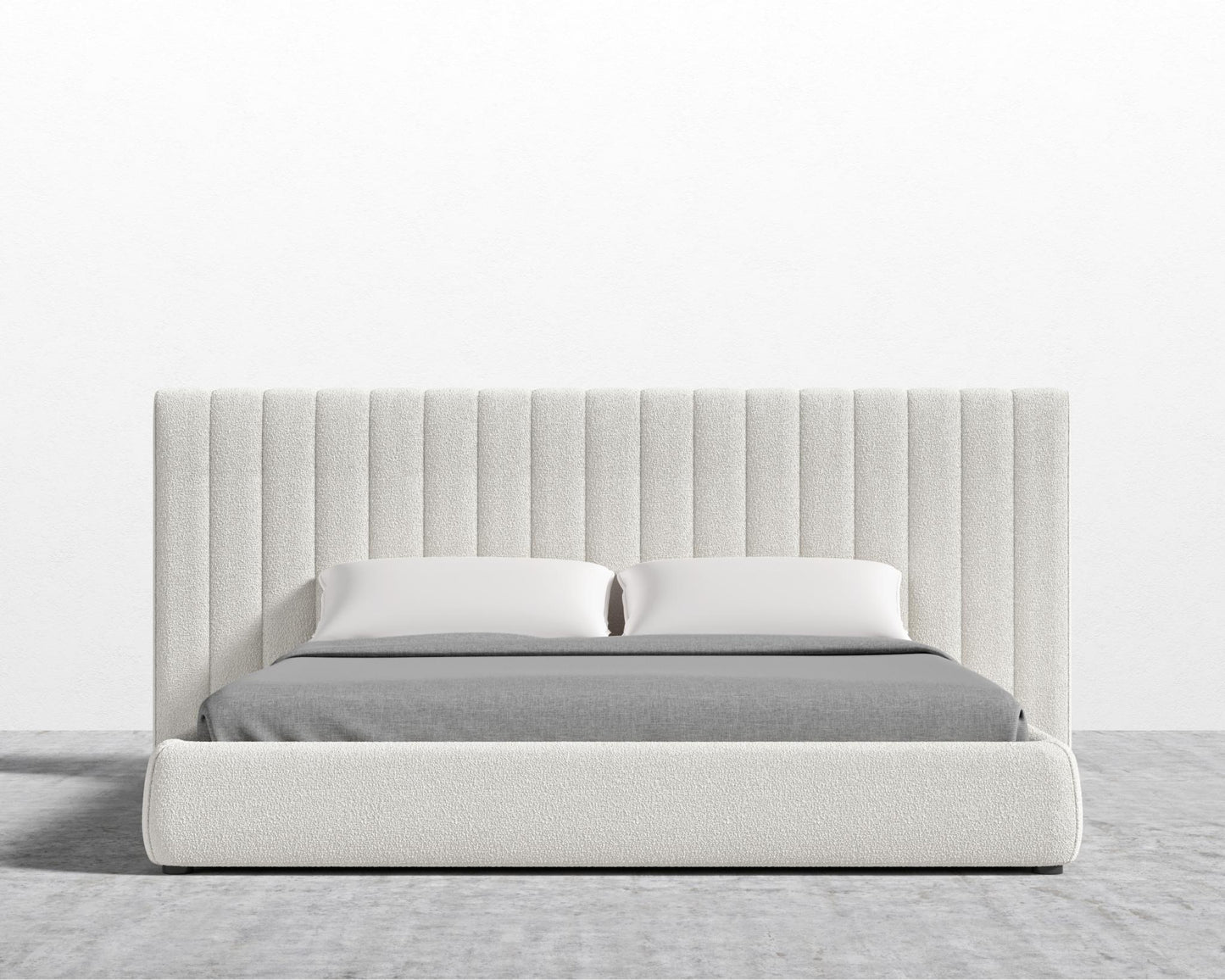 Berlin Bed - King, Chatou Bouclé - Pearl