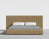 Berlin Bed - King, Plush Velvet - Dune