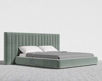 Berlin Bed - King, Plush Velvet - Moonstone