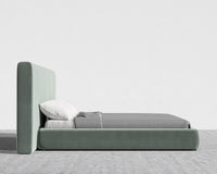 Berlin Bed - King, Plush Velvet - Moonstone