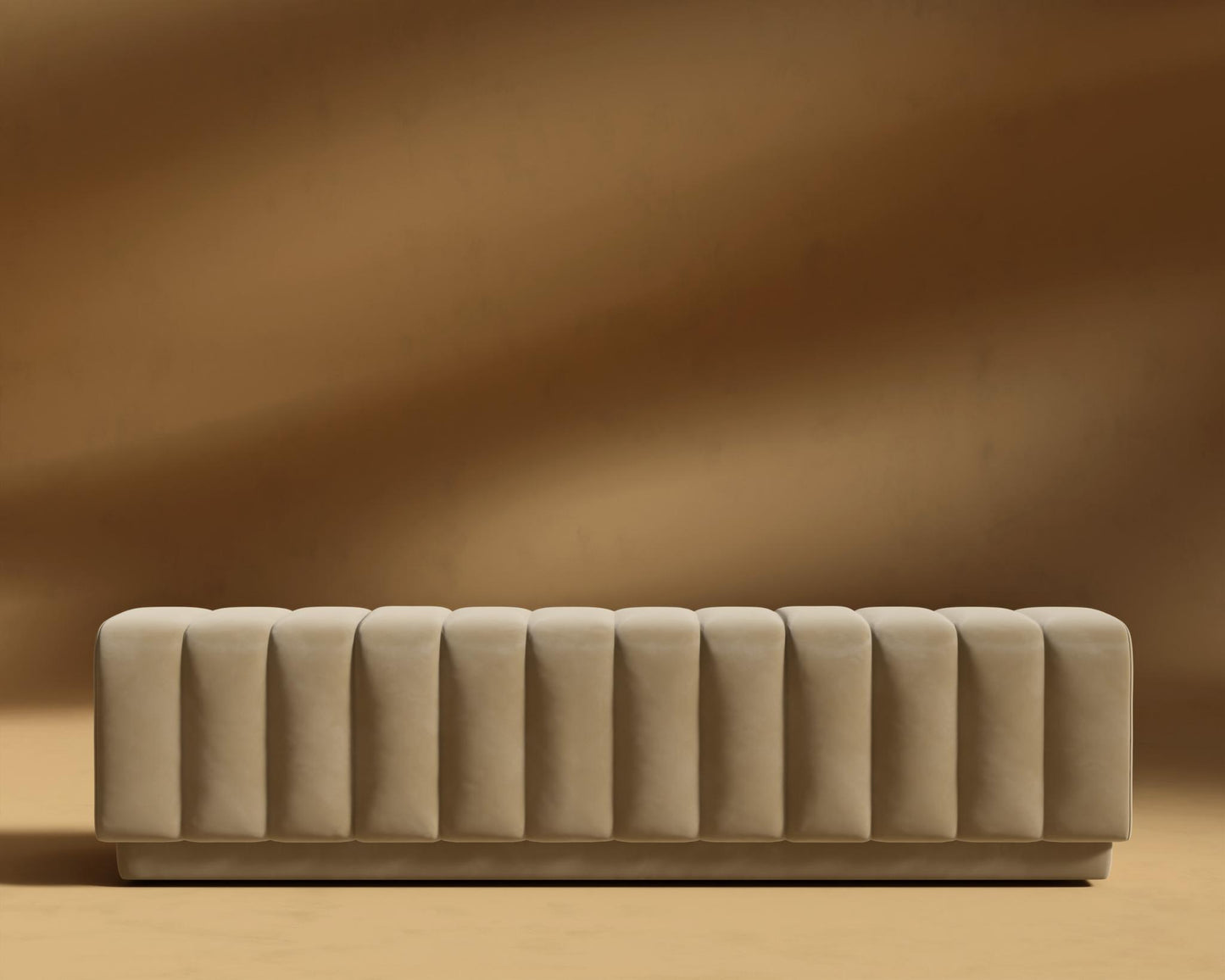 Berlin Bench - Plush Velvet - Dune