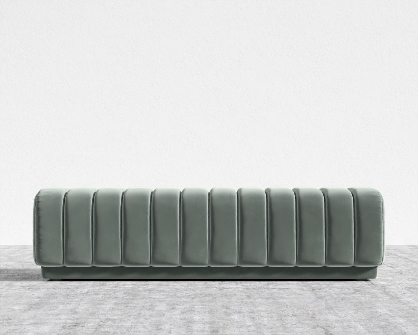 Berlin Bench - Plush Velvet - Moonstone