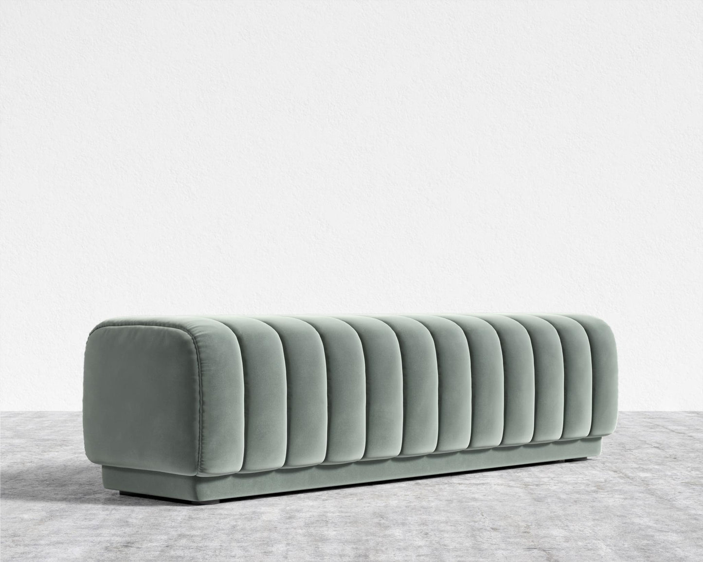 Berlin Bench - Plush Velvet - Moonstone
