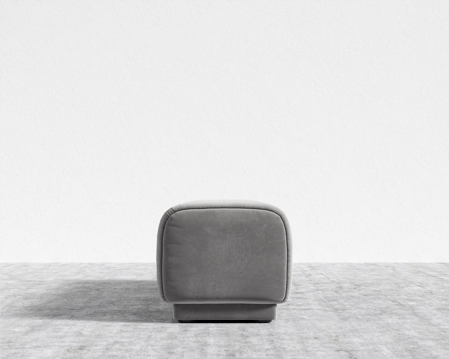 Berlin Bench - Plush Velvet - Glacier Grey