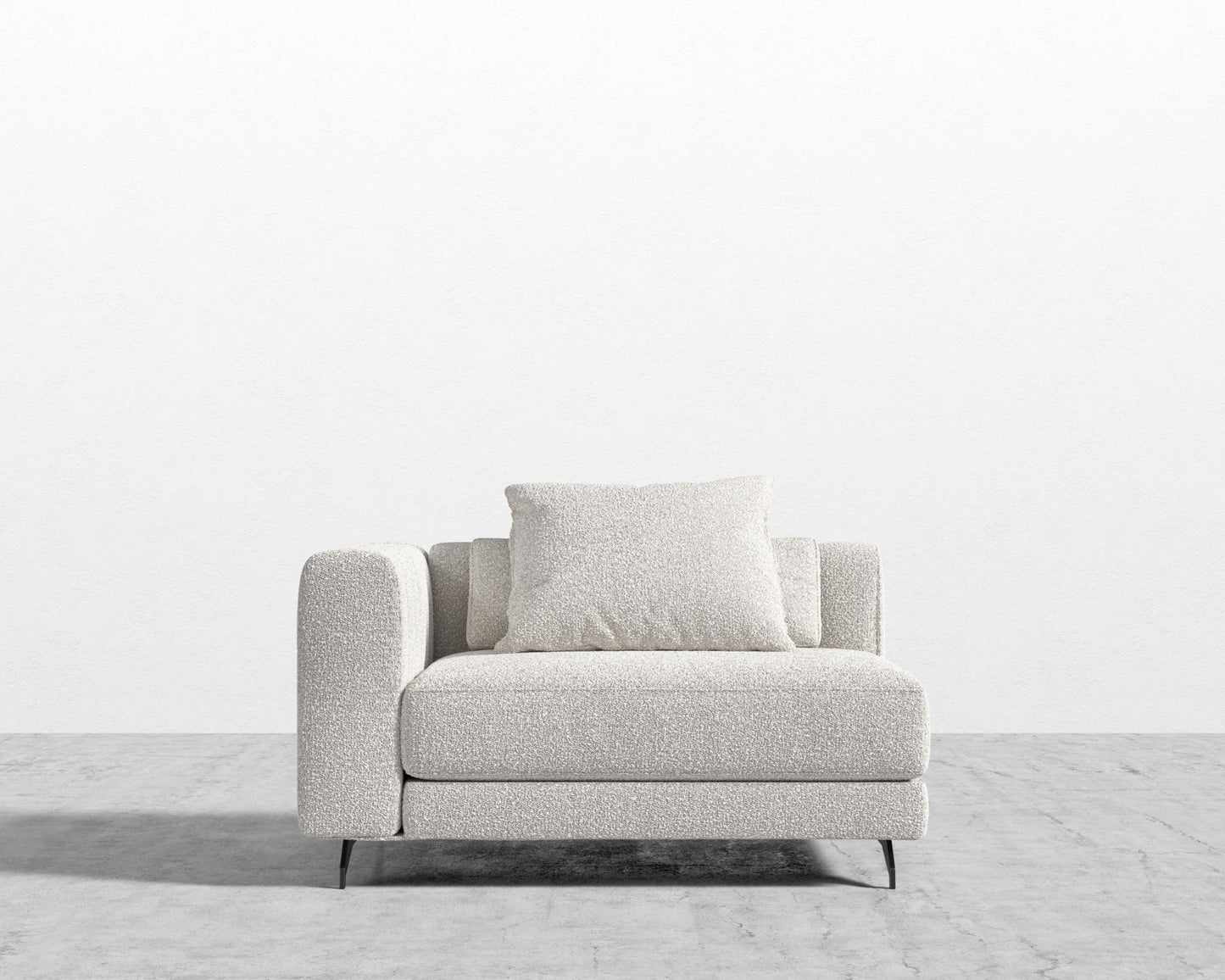 Berlin Left Arm - Black - Berlin, Chatou Bouclé - Pearl