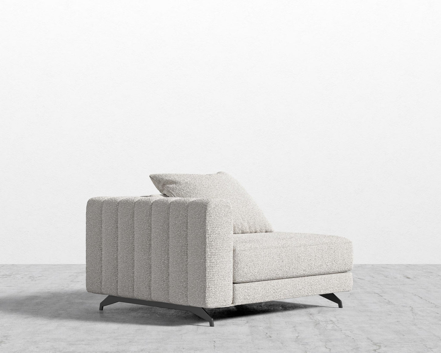 Berlin Left Arm - Black - Berlin, Chatou Bouclé - Pearl