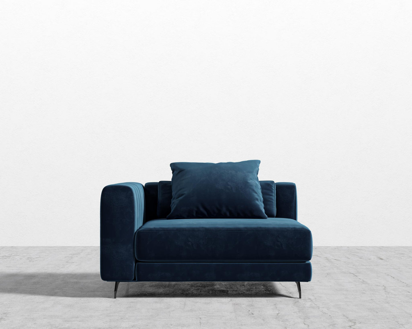 Berlin Left Arm - Black - Berlin, Plush Velvet - Cobalt