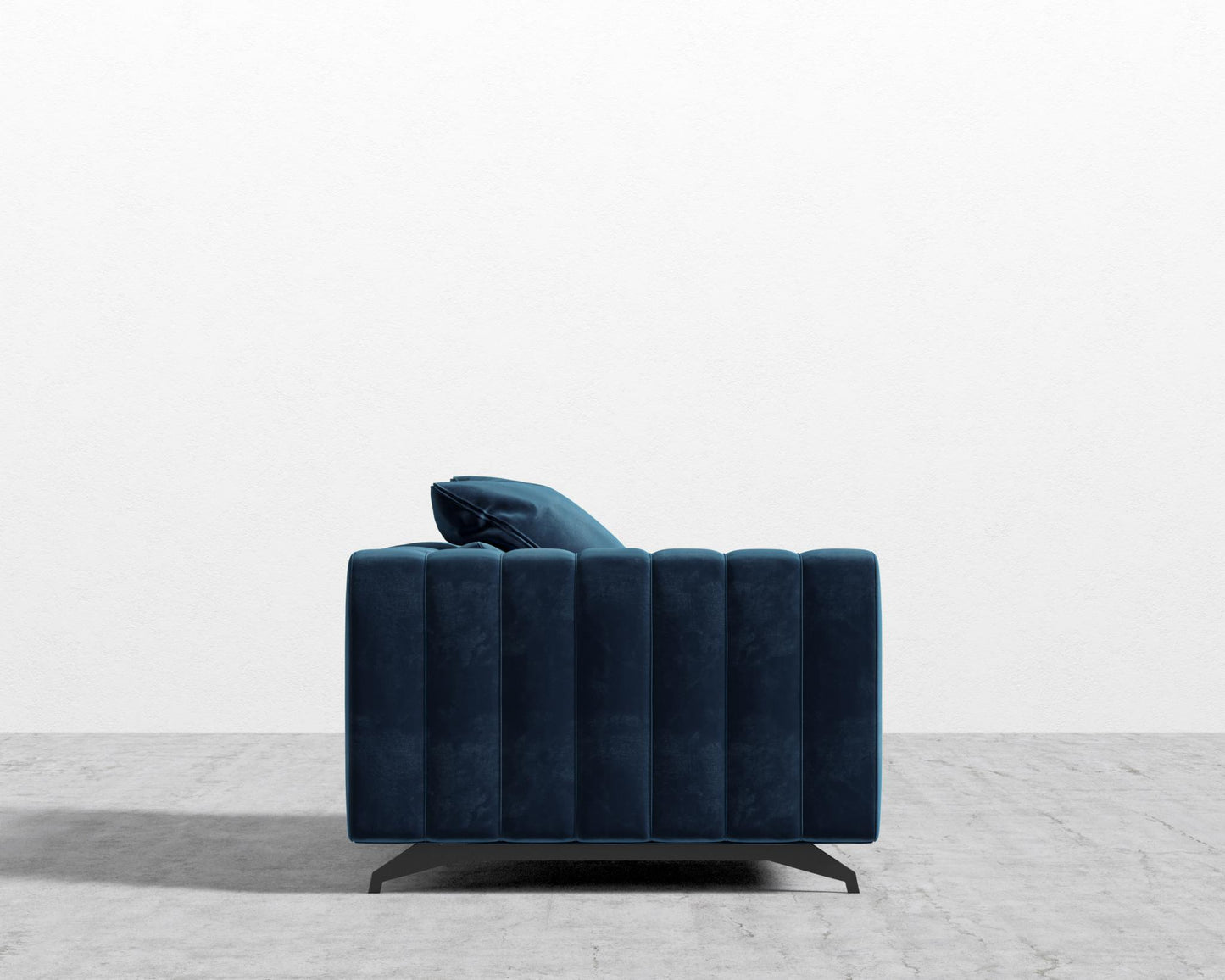 Berlin Left Arm - Black - Berlin, Plush Velvet - Cobalt