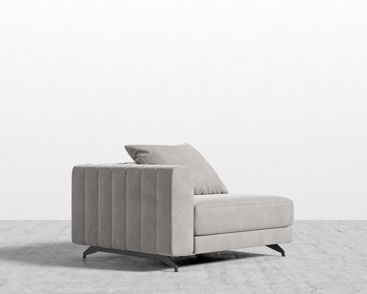 Berlin Left Arm - Black - Berlin, Venice Vegan Suede - Chiffon