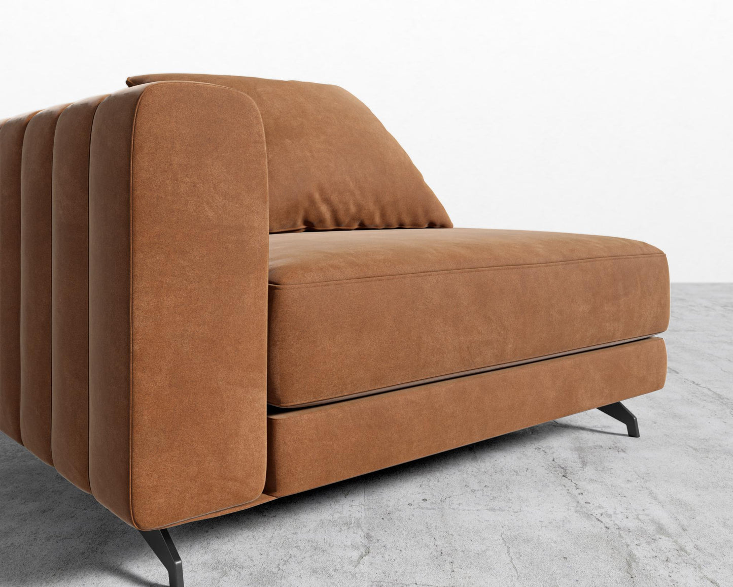 Berlin Left Arm - Black - Berlin, Venice Vegan Suede - Cider