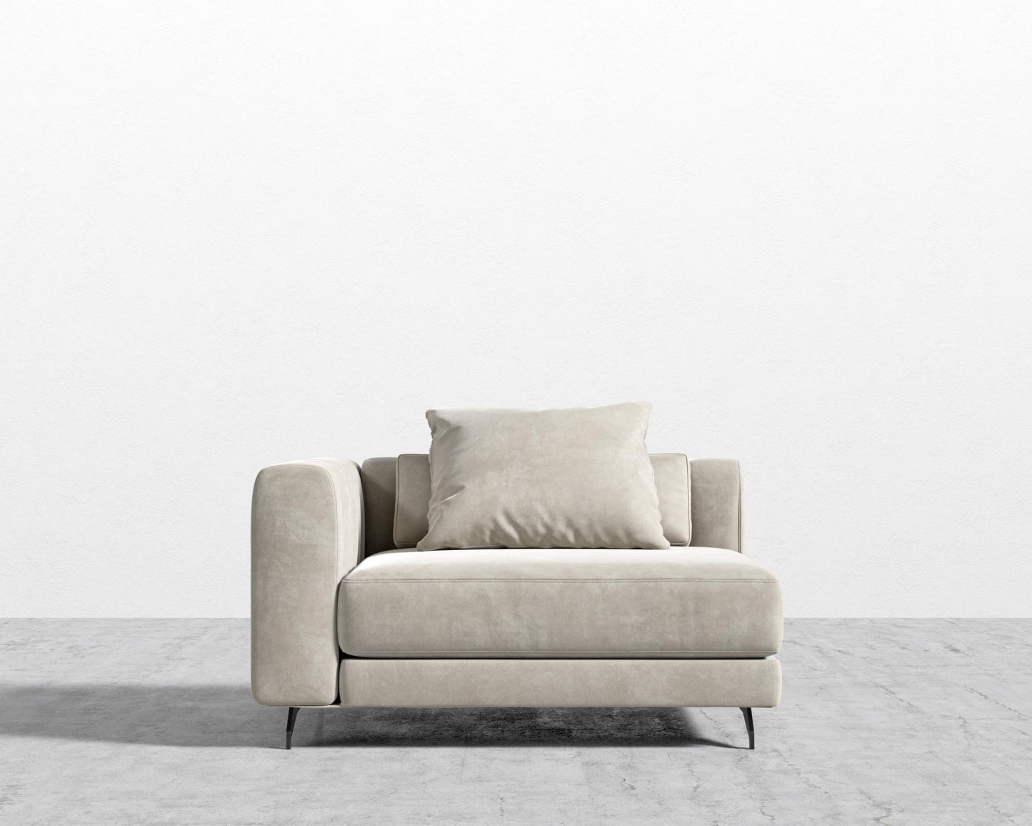 Berlin Left Arm - Black - Berlin, Venice Vegan Suede - Latte