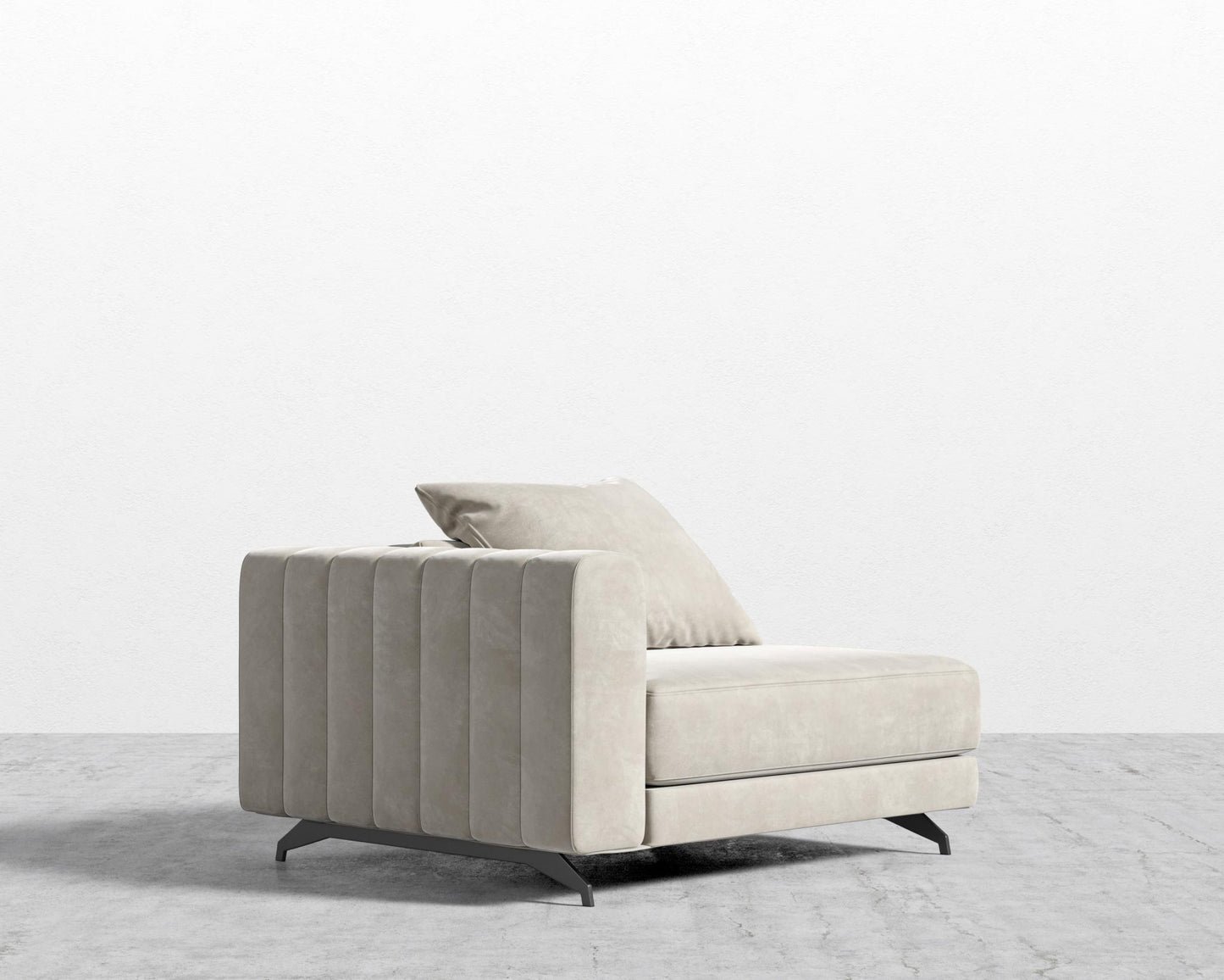 Berlin Left Arm - Black - Berlin, Venice Vegan Suede - Latte