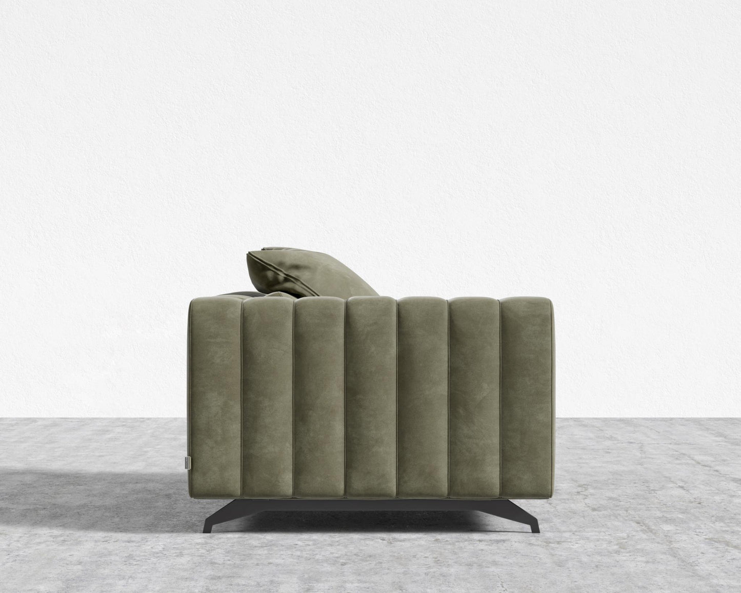 Berlin Left Arm - Black - Berlin, Venice Vegan Suede - Sage