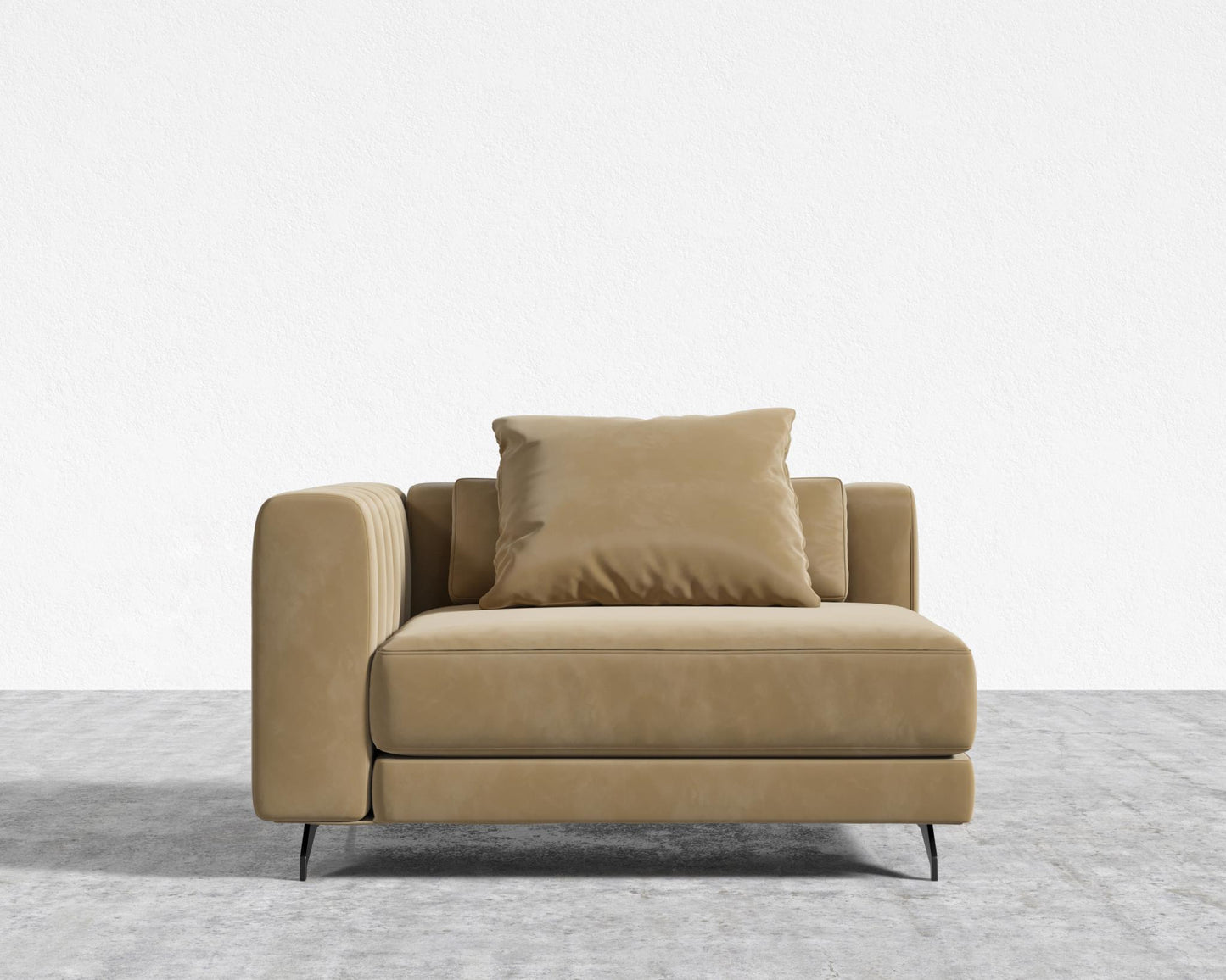 Berlin Left Arm - Black - Berlin, Plush Velvet - Dune